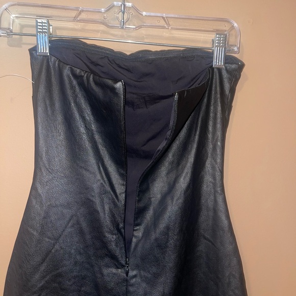 Naked Wardrobe Faux Leather black tube dress - Picture 2 of 8